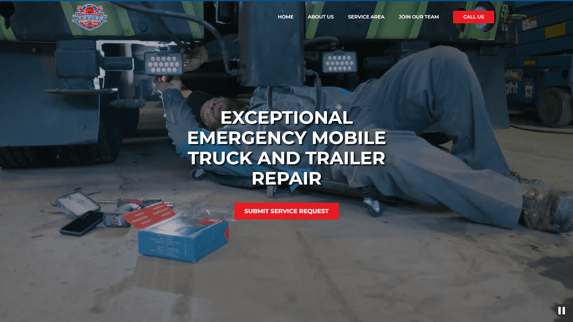 All Fleet Inc. website screenshot