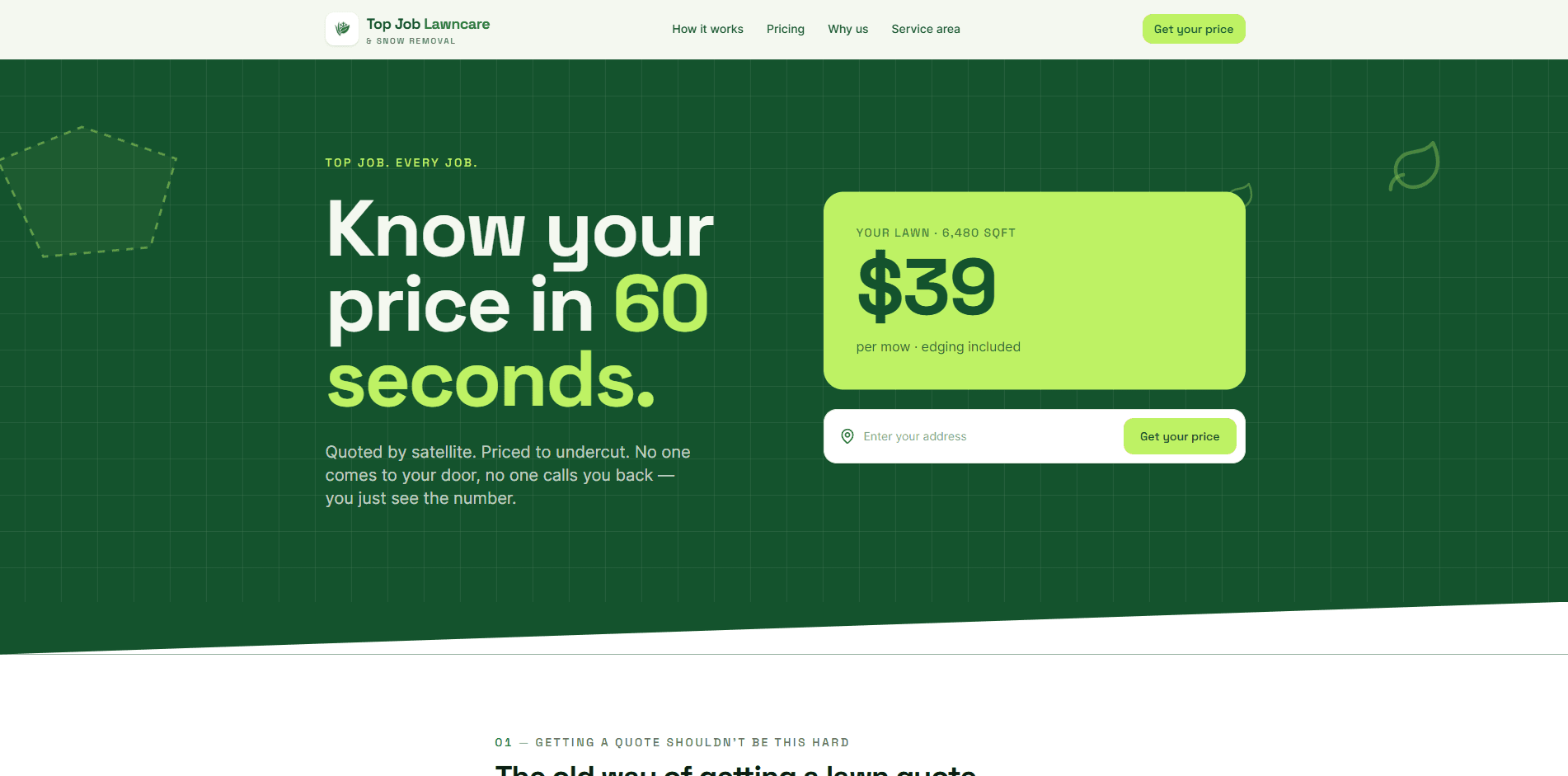 Top Job Lawncare website