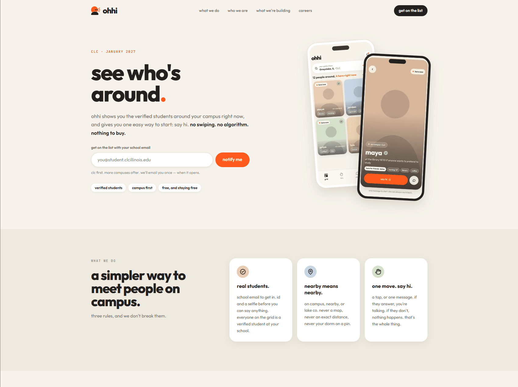 Say Ohhi website screenshot