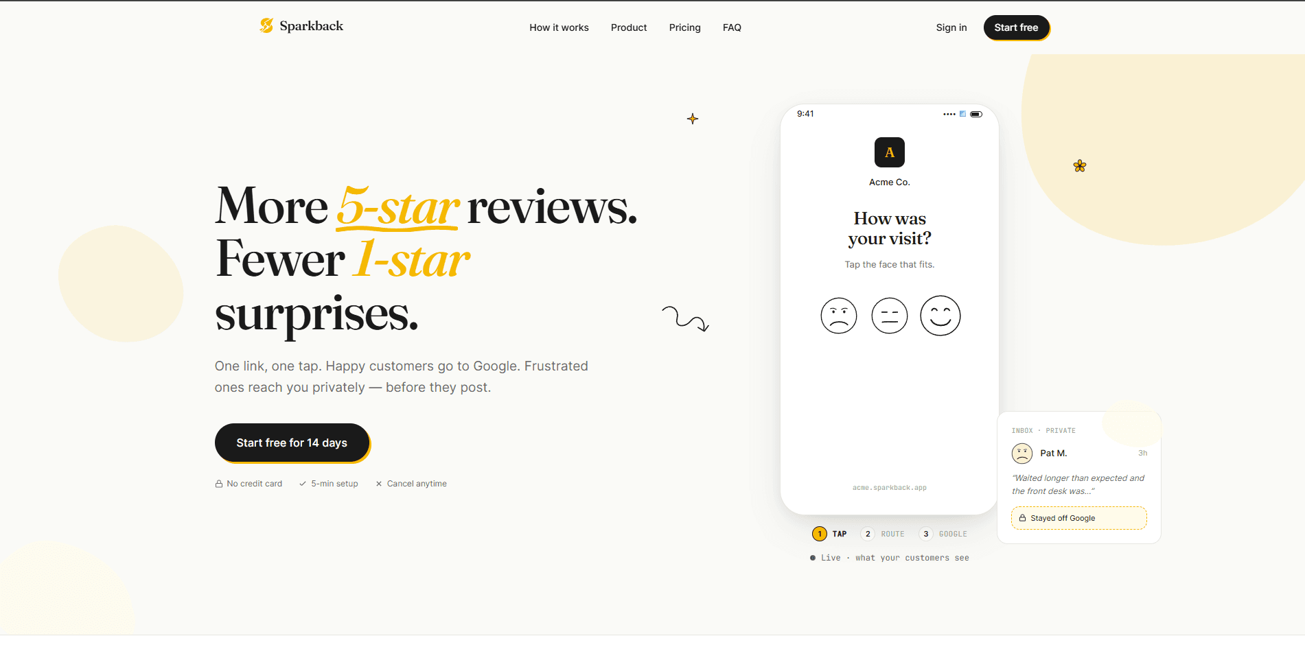 SparkBack website
